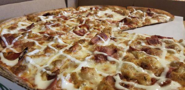 Chicken Bacon Ranch Pizza