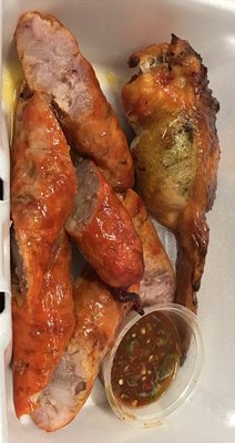 Sausage and Stuffed Chicken Wing