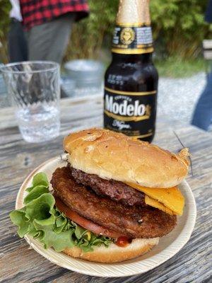 BBQ reception night (beef & veggie burger)