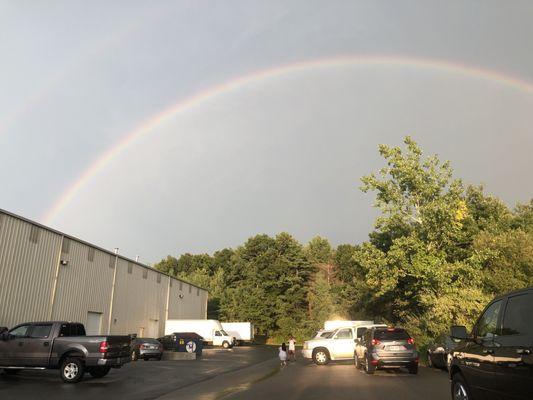 Double rainbow after practice! Perfect way to end the week.