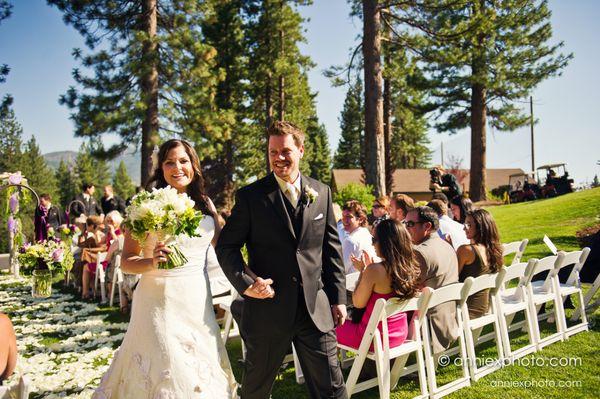 Newlyweds just married at Chateau