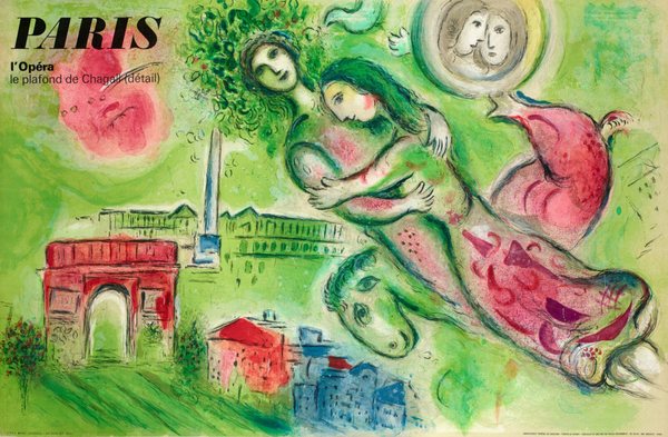 Original lithographic poster by Marc Chagall