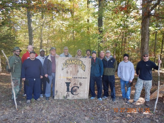 A leadership development workshop class at Camp Lead