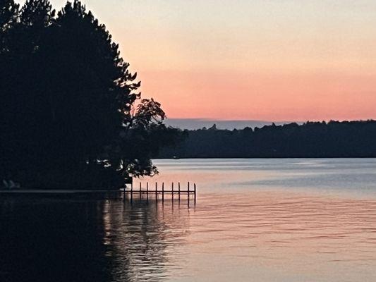 Pink sunset off the main dock.