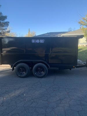 Side view of new trailer for rent