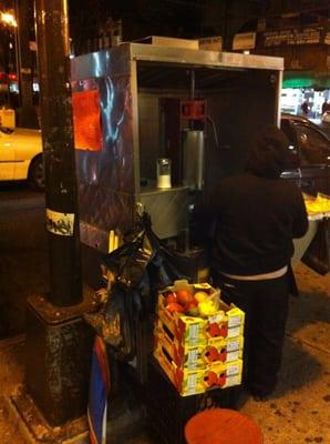 The cart with the Churro machine.