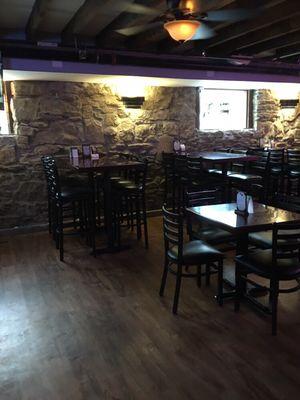 Dining Area- Original Stone Walls give it that Pub Style Feeling and Ambiance