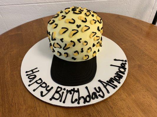 Cheetah cap cake