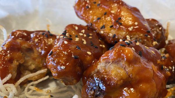 Karaage-style Honey Glazed Lollipop Wings