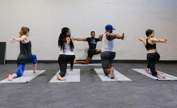 Enjoy group exercise classes including yoga, barre, HIIT, kickboxing, and hip hop aerobics.