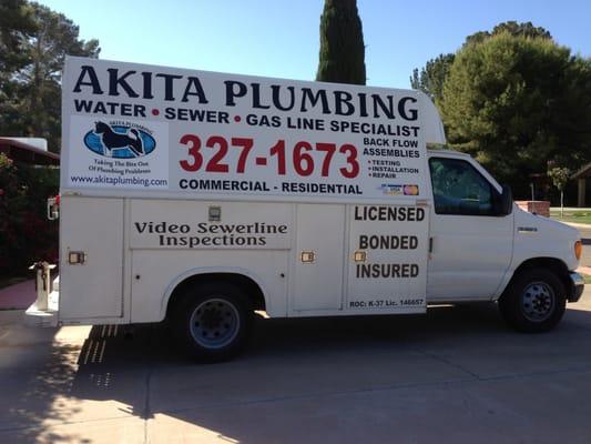 Company truck with some services  that we provide