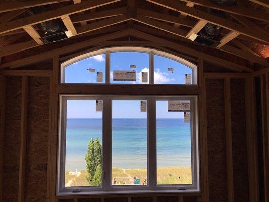 Gorgeous view from the second floor of Lake Michigan. A dream home with a dream view.