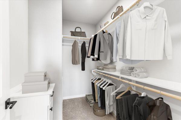 Closet with Custom Shelving