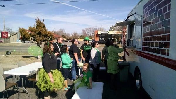 St. Patrick's Day Crowd at the Food Truck 2015