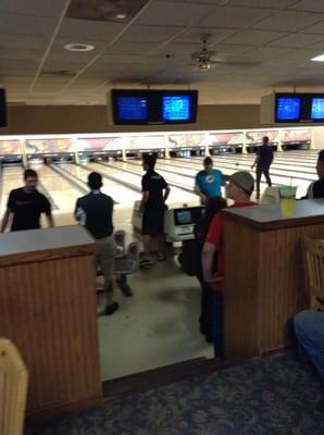 We host bowling tournaments including sweepers from time-to-time. Some can be quite competitive!