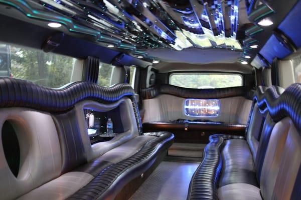 Interior of A Hummer Limousine