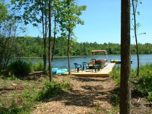 Summer guests get free use of pontoon boat.