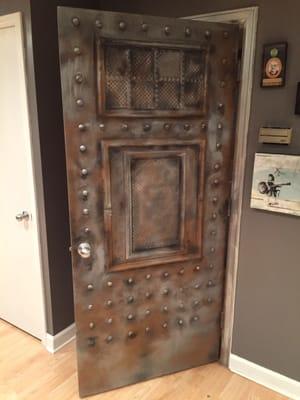 Medieval gothic bathroom door