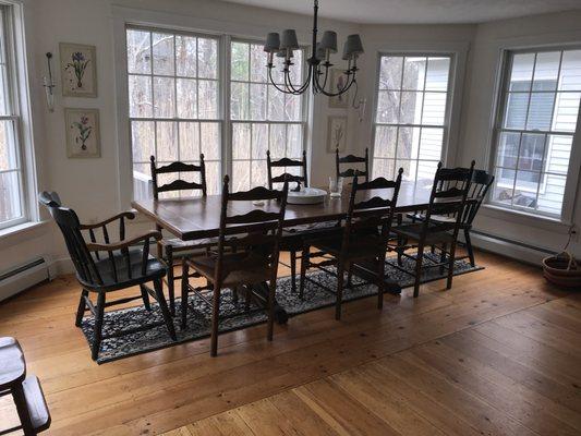 An inviting dining room cleaned by Maine Maid Cleaners