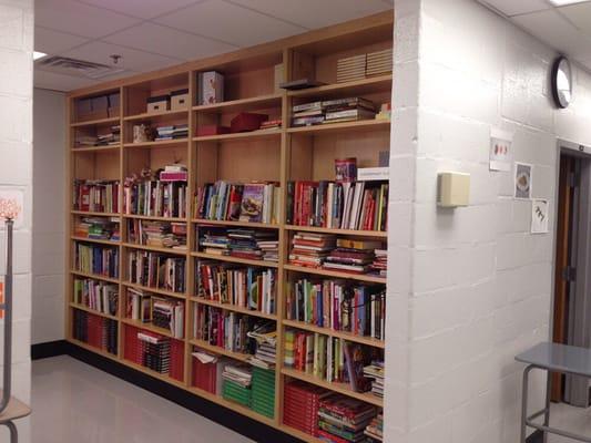 Book cases at Glenelg High School in Natural Maple finished Plywood