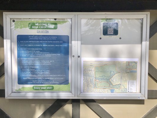 Rules and hiking trail map