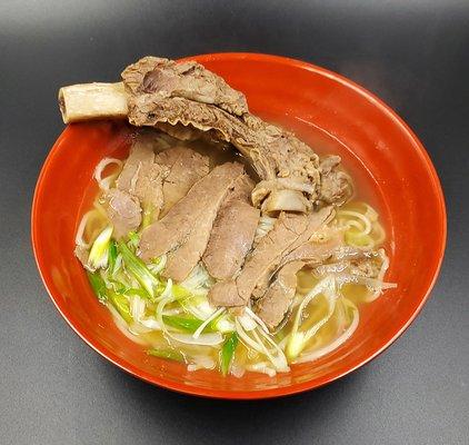 Meat Topping Noodle (Served Beef Ribs and Sliced Brisket)