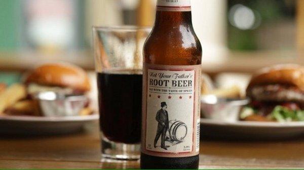 Not Your Father's Root Beer, an ale from Illinois's Small Town Brewery, tastes just like root beer.