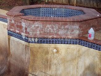 Before- Acid Wash Pool Tile Clean.