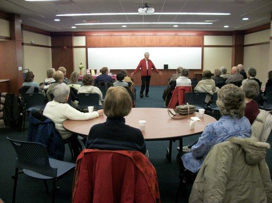 The Seward Memorial Library has a large conference center that can be arranged in many different ways to accommodate different groups.