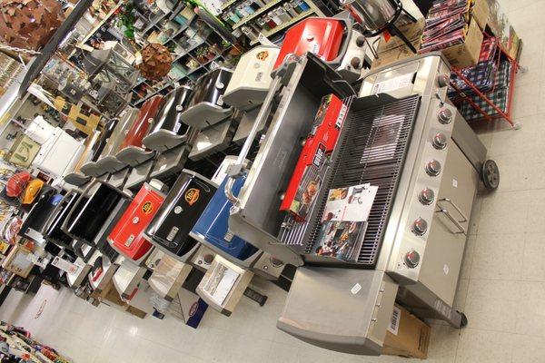 Large selection of grills and smokers