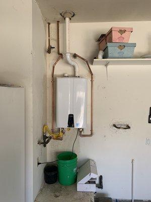 Installing new navien tankless water heater and ionizer