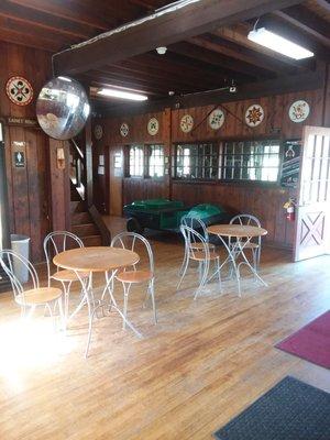 Vintage interior in Clubhouse.