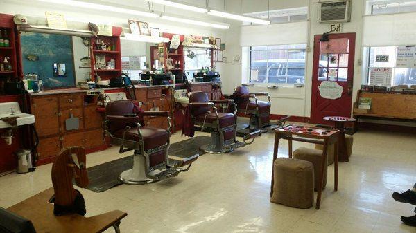 Inside of Mitchell barbershop & son