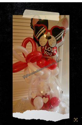 Valentine Day stuffed balloon gift.