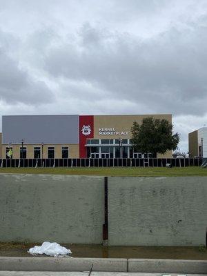 Starbucks is being built on the end of the building