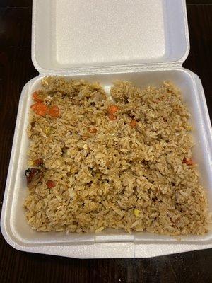 combination fried rice, hardly any meat, very disappointed