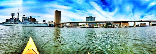 View of Canalside from the Kayak