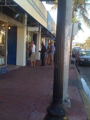 Locals line up for the great cafe con leche.