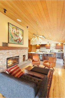 completed mid century ranch house remodel