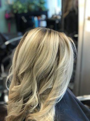 Blonde Balayage on naturally blonde hair.