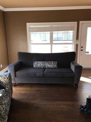 Couch that was redone!!!!  Absolutely beautiful!!