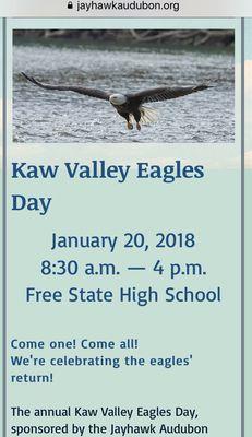 Kaw Valley Eagles Day at Free State High School... an afternoon well spent! Check online for local events in your area.