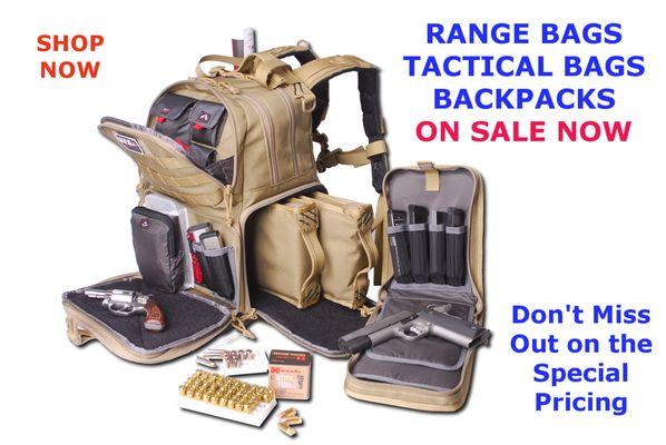 All Range Bags and Backpacks are ON SALE