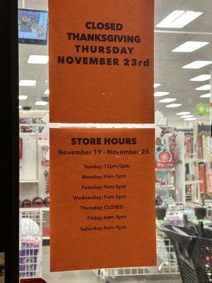 actual store hours Falls of the Neuse Rd Raleigh NC