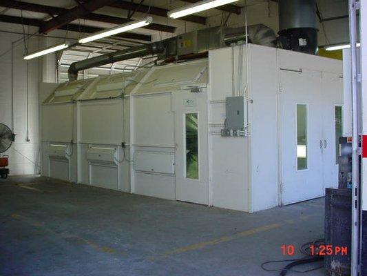 Heated Paint Booth.