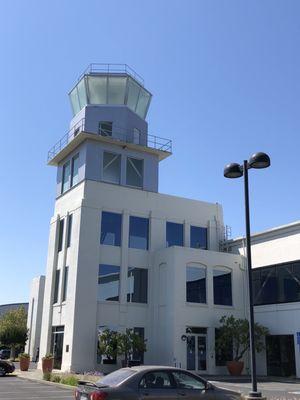 Air tower from the old air base renovated to architectural feature of the business park