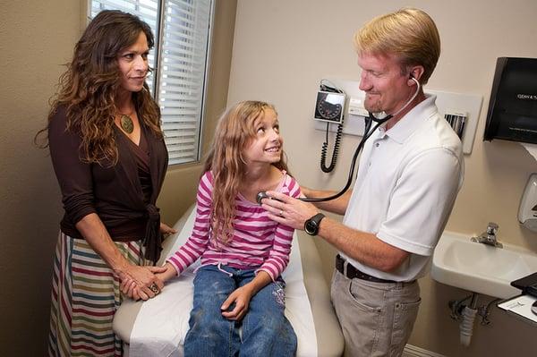 Dr. Chad Horrocks sees patients at Driggs Health Clinic.