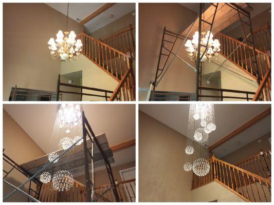 Chandelier Installation