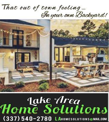 Home contractor here in Lake Charles that can make your dream backyard a reality. Give us a call for a free quote.