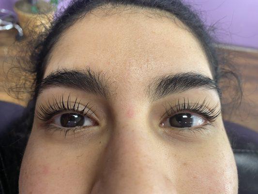 Natural eyelashes lifting. After results...it last about 6-8 weeks